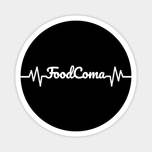 Food Coma Heart Rate White Magnet